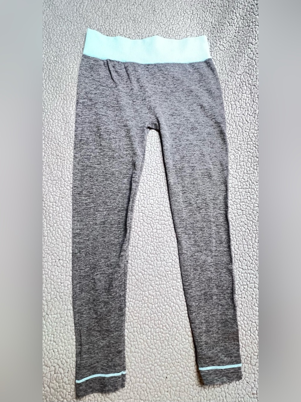 Tel Gear Leggings Women’s Size Medium Gray And Blue With Back Pocket